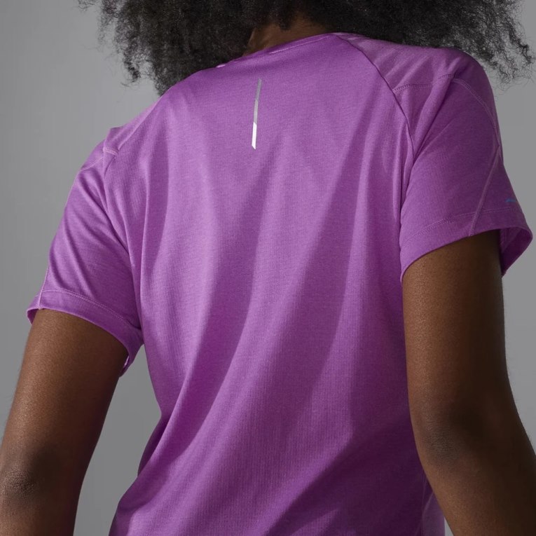 Lavender Salomon Cross Run Short Sleeve Women's T-Shirts | IE FN7893